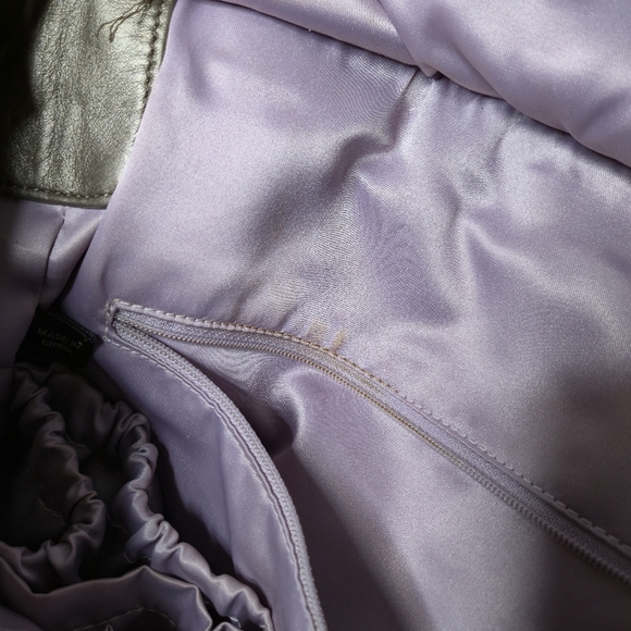 Coach Metallic Taupe Leather Tote/Diaper Bag - Picture 10 of 16